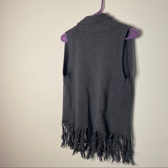 Left on Houston Gray Knit Vest Womens XS - Picture 5 of 5